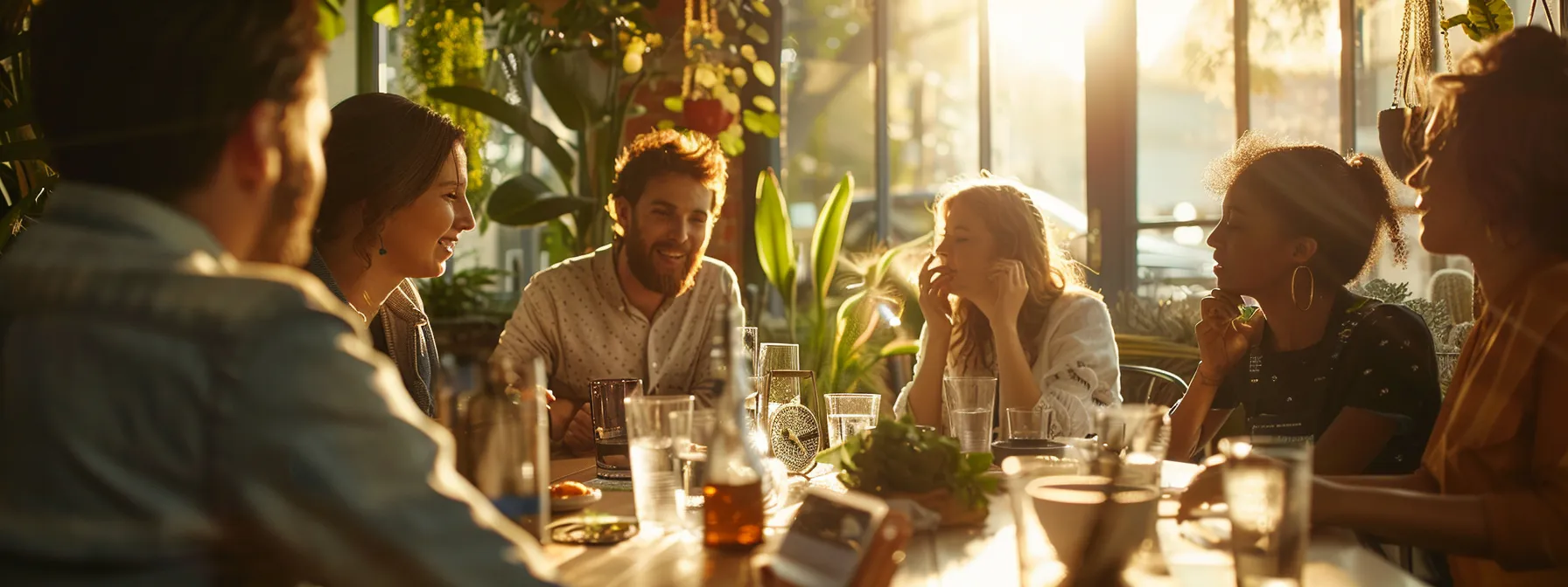 a group of people discussing final expense insurance terms around a table.